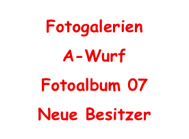 Fotogalerien
A-Wurf
Fotoalbum 07 Neue Besitzer